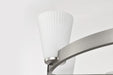 Chandelier Nuvo 60-8739 Royale - 8 Light Chandelier - Brushed Nickel Finish - Ribbed White Glass Nuvo