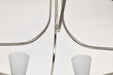Chandelier Nuvo 60-8739 Royale - 8 Light Chandelier - Brushed Nickel Finish - Ribbed White Glass Nuvo