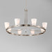 Chandelier Nuvo 60-8739 Royale - 8 Light Chandelier - Brushed Nickel Finish - Ribbed White Glass Nuvo