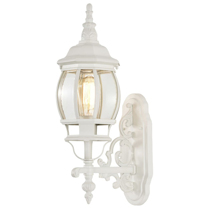 Wall Lantern Nuvo 60-885 Central Park - 1 Light - 20 in. - Wall Lantern with Clear Beveled Glass - White Finish Nuvo