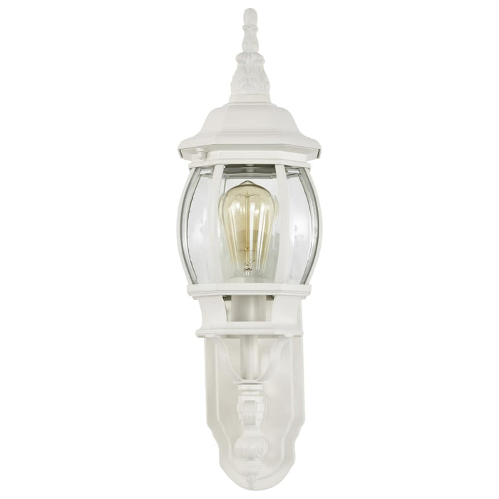 Wall Lantern Nuvo 60-885 Central Park - 1 Light - 20 in. - Wall Lantern with Clear Beveled Glass - White Finish Nuvo