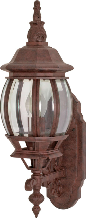 Wall Lantern Nuvo 60-886 Central Park - 1 Light - 20 in. - Wall Lantern with Clear Beveled Glass - Old Bronze Finish Nuvo