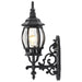 Wall Lantern Nuvo 60-887 Central Park - 1 Light - 20 in. - Wall Lantern with Clear Beveled Glass - Textured Black Finish Nuvo