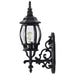 Wall Lantern Nuvo 60-887 Central Park - 1 Light - 20 in. - Wall Lantern with Clear Beveled Glass - Textured Black Finish Nuvo