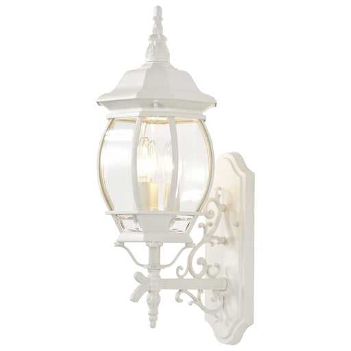 Wall Lantern Nuvo 60-888 Central Park - 3 Light - 22 in. - Wall Lantern with Clear Beveled Glass - White Finish Nuvo