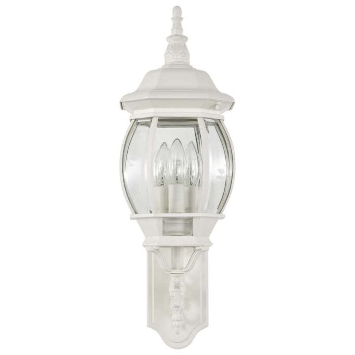 Wall Lantern Nuvo 60-888 Central Park - 3 Light - 22 in. - Wall Lantern with Clear Beveled Glass - White Finish Nuvo