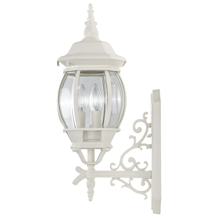 Wall Lantern Nuvo 60-888 Central Park - 3 Light - 22 in. - Wall Lantern with Clear Beveled Glass - White Finish Nuvo
