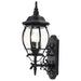 Wall Lantern Nuvo 60-890 Central Park - 3 Light - 22 in. - Wall Lantern with Clear Beveled Glass - Textured Black Finish Nuvo