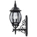Wall Lantern Nuvo 60-890 Central Park - 3 Light - 22 in. - Wall Lantern with Clear Beveled Glass - Textured Black Finish Nuvo