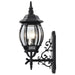 Wall Lantern Nuvo 60-890 Central Park - 3 Light - 22 in. - Wall Lantern with Clear Beveled Glass - Textured Black Finish Nuvo