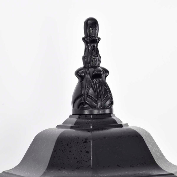 Wall Lantern Nuvo 60-890 Central Park - 3 Light - 22 in. - Wall Lantern with Clear Beveled Glass - Textured Black Finish Nuvo