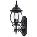 Wall Lantern Nuvo 60-890 Central Park - 3 Light - 22 in. - Wall Lantern with Clear Beveled Glass - Textured Black Finish Nuvo