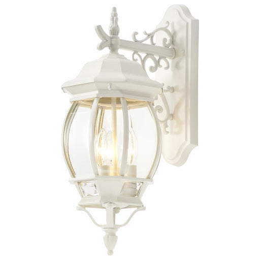 Wall Lantern Nuvo 60-891 Central Park - 3 Light - 22 in. - Wall Lantern with Clear Beveled Glass - White Finish Nuvo