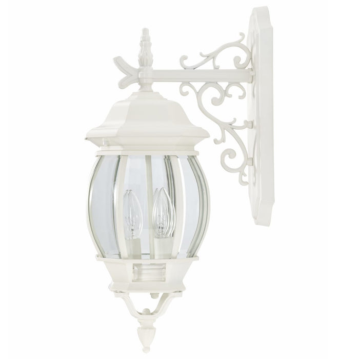 Wall Lantern Nuvo 60-891 Central Park - 3 Light - 22 in. - Wall Lantern with Clear Beveled Glass - White Finish Nuvo