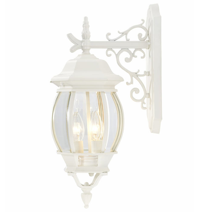 Wall Lantern Nuvo 60-891 Central Park - 3 Light - 22 in. - Wall Lantern with Clear Beveled Glass - White Finish Nuvo