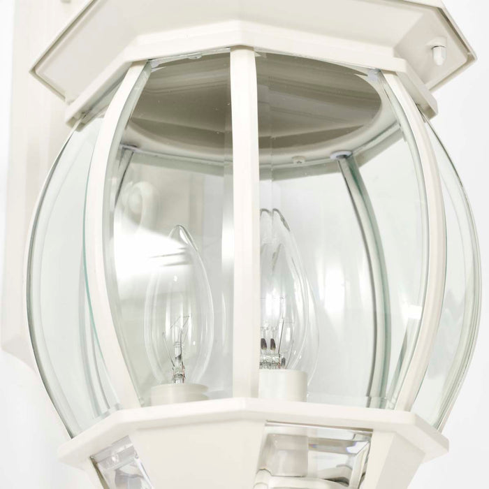 Wall Lantern Nuvo 60-891 Central Park - 3 Light - 22 in. - Wall Lantern with Clear Beveled Glass - White Finish Nuvo