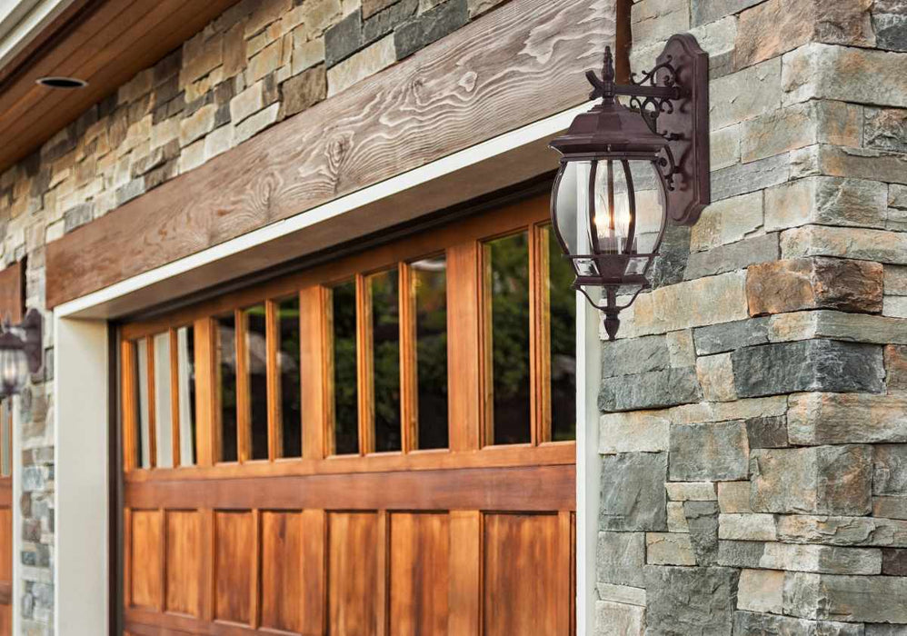 Wall Lantern Nuvo 60-892 Central Park - 3 Light - 22 in. - Wall Lantern with Clear Beveled Glass - Old Bronze Finish Nuvo