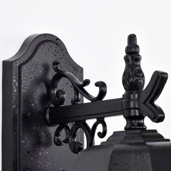 Wall Lantern Nuvo 60-893 Central Park - 3 Light - 22 in. - Wall Lantern with Clear Beveled Glass - Textured Black Finish Nuvo