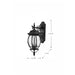 Wall Lantern Nuvo 60-893 Central Park - 3 Light - 22 in. - Wall Lantern with Clear Beveled Glass - Textured Black Finish Nuvo