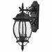 Wall Lantern Nuvo 60-893 Central Park - 3 Light - 22 in. - Wall Lantern with Clear Beveled Glass - Textured Black Finish Nuvo