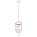 Hanging Lantern Nuvo 60-894 Central Park - 3 Light - 20 in. - Hanging Lantern with Clear Beveled Glass - White Finish Nuvo