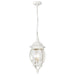 Hanging Lantern Nuvo 60-894 Central Park - 3 Light - 20 in. - Hanging Lantern with Clear Beveled Glass - White Finish Nuvo