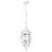 Hanging Lantern Nuvo 60-894 Central Park - 3 Light - 20 in. - Hanging Lantern with Clear Beveled Glass - White Finish Nuvo