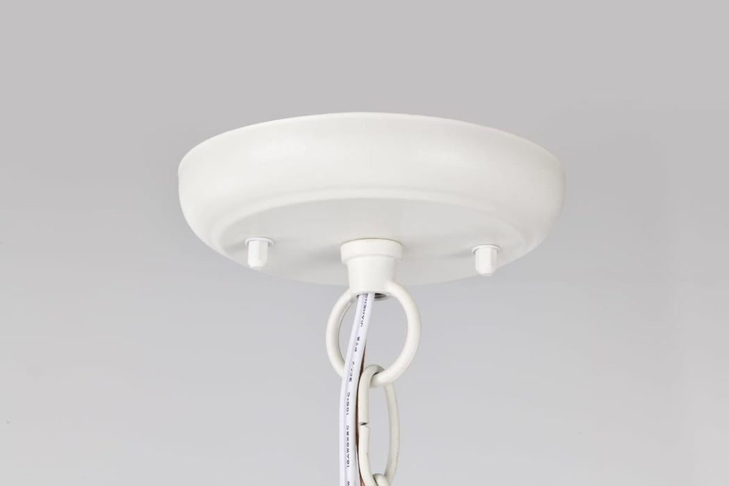 Hanging Lantern Nuvo 60-894 Central Park - 3 Light - 20 in. - Hanging Lantern with Clear Beveled Glass - White Finish Nuvo
