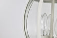 Hanging Lantern Nuvo 60-894 Central Park - 3 Light - 20 in. - Hanging Lantern with Clear Beveled Glass - White Finish Nuvo