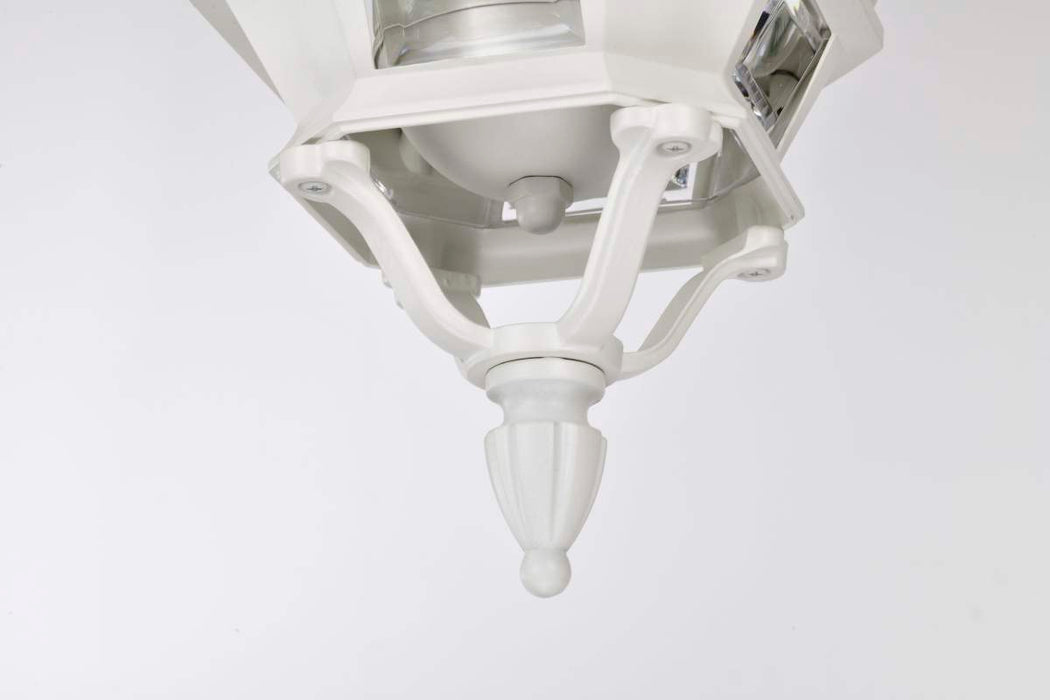 Hanging Lantern Nuvo 60-894 Central Park - 3 Light - 20 in. - Hanging Lantern with Clear Beveled Glass - White Finish Nuvo