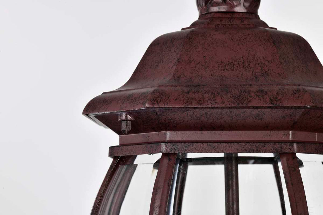 Hanging Lantern Nuvo 60-895 Central Park - 3 Light - 20 in. - Hanging Lantern with Clear Beveled Glass - Old Bronze Finish Nuvo