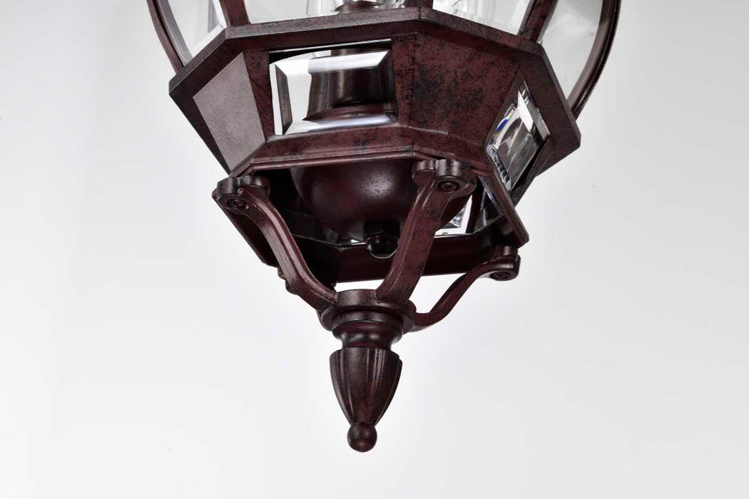 Hanging Lantern Nuvo 60-895 Central Park - 3 Light - 20 in. - Hanging Lantern with Clear Beveled Glass - Old Bronze Finish Nuvo