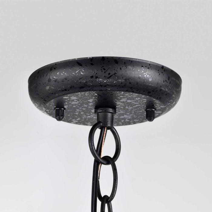 Hanging Lantern Nuvo 60-896 Central Park - 3 Light - 20 in. - Hanging Lantern with Clear Beveled Glass - Textured Black Finish Nuvo