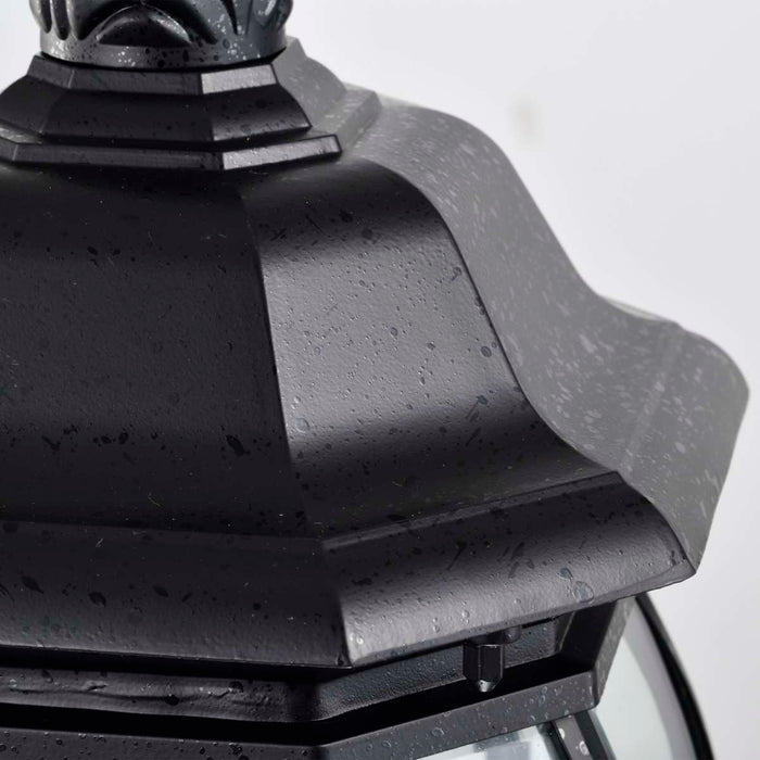 Hanging Lantern Nuvo 60-896 Central Park - 3 Light - 20 in. - Hanging Lantern with Clear Beveled Glass - Textured Black Finish Nuvo