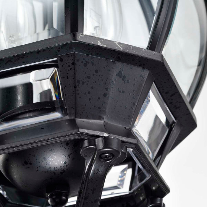 Hanging Lantern Nuvo 60-896 Central Park - 3 Light - 20 in. - Hanging Lantern with Clear Beveled Glass - Textured Black Finish Nuvo