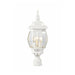 Post Lantern Nuvo 60-897 Central Park - 3 Light - 21 in. - Post Lantern with Clear Beveled Glass - White Finish Nuvo