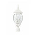 Post Lantern Nuvo 60-897 Central Park - 3 Light - 21 in. - Post Lantern with Clear Beveled Glass - White Finish Nuvo