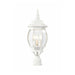 Post Lantern Nuvo 60-897 Central Park - 3 Light - 21 in. - Post Lantern with Clear Beveled Glass - White Finish Nuvo