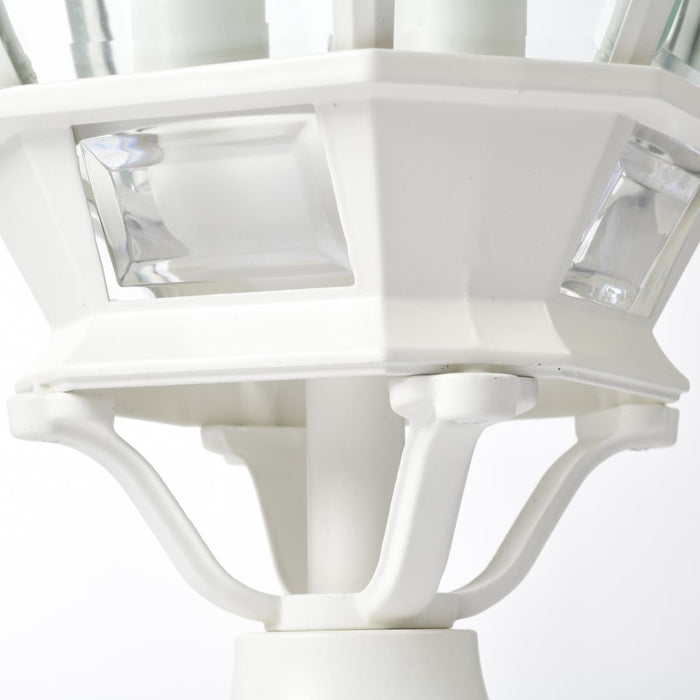 Post Lantern Nuvo 60-897 Central Park - 3 Light - 21 in. - Post Lantern with Clear Beveled Glass - White Finish Nuvo