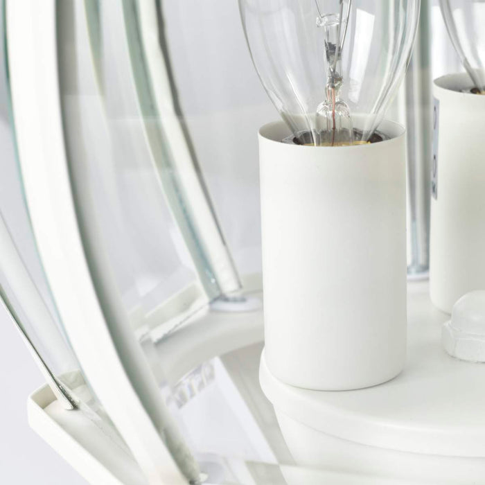Post Lantern Nuvo 60-897 Central Park - 3 Light - 21 in. - Post Lantern with Clear Beveled Glass - White Finish Nuvo