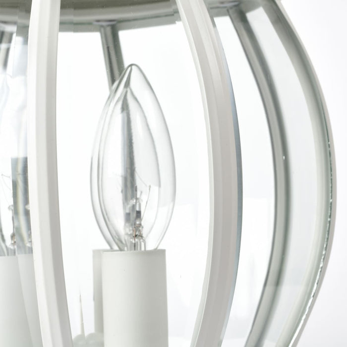 Post Lantern Nuvo 60-897 Central Park - 3 Light - 21 in. - Post Lantern with Clear Beveled Glass - White Finish Nuvo
