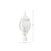 Post Lantern Nuvo 60-897 Central Park - 3 Light - 21 in. - Post Lantern with Clear Beveled Glass - White Finish Nuvo
