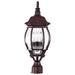 Post Lantern Nuvo 60-898 Central Park - 3 Light - 21 in. - Post Lantern with Clear Beveled Glass - Old Bronze Finish Nuvo
