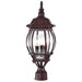 Post Lantern Nuvo 60-898 Central Park - 3 Light - 21 in. - Post Lantern with Clear Beveled Glass - Old Bronze Finish Nuvo