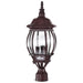 Post Lantern Nuvo 60-898 Central Park - 3 Light - 21 in. - Post Lantern with Clear Beveled Glass - Old Bronze Finish Nuvo