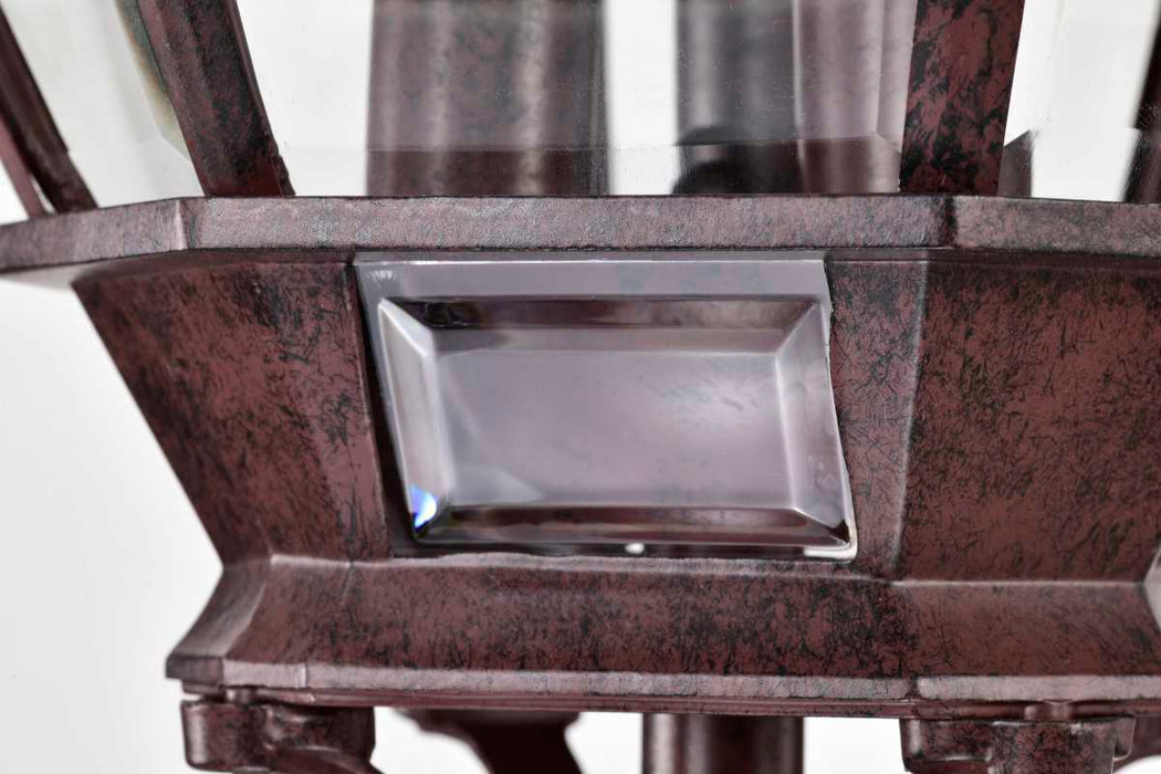Post Lantern Nuvo 60-898 Central Park - 3 Light - 21 in. - Post Lantern with Clear Beveled Glass - Old Bronze Finish Nuvo