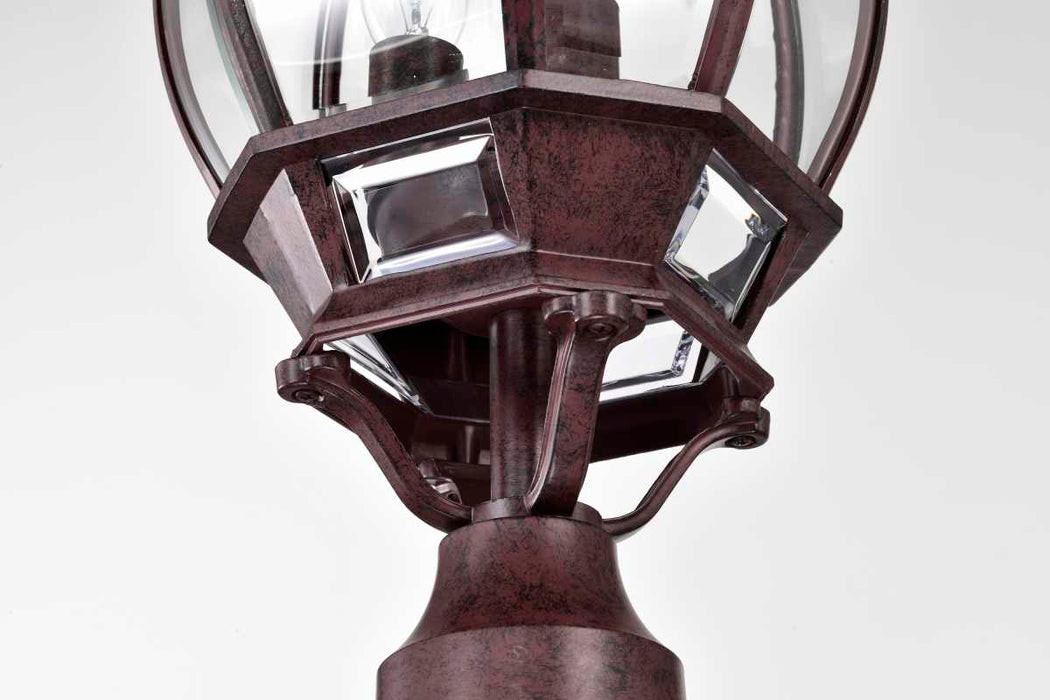 Post Lantern Nuvo 60-898 Central Park - 3 Light - 21 in. - Post Lantern with Clear Beveled Glass - Old Bronze Finish Nuvo