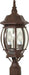 Post Lantern Nuvo 60-898 Central Park - 3 Light - 21 in. - Post Lantern with Clear Beveled Glass - Old Bronze Finish Nuvo