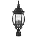 Post Lantern Nuvo 60-899 Central Park - 3 Light - 21 in. - Post Lantern with Clear Beveled Glass - Textured Black Finish Nuvo