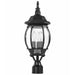 Post Lantern Nuvo 60-899 Central Park - 3 Light - 21 in. - Post Lantern with Clear Beveled Glass - Textured Black Finish Nuvo